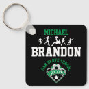 Search for soccer game key rings Black and white