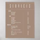 Search for service menu posters Prices