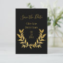 Search for black gold save the dates Elegant