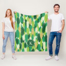 Search for green and gold blankets For her