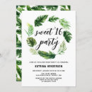 Search for palm leaves birthday invitations Botanical