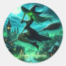 Search for green witch stickers Halloween