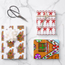 Search for gingerbread house wrapping paper Hand drawn