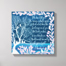Search for and blue canvas prints Bible verse