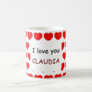 Search for i love names mugs Red