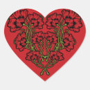 Search for art nouveau flower stickers Red