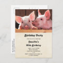 Search for piglet birthday invitations Farm animal