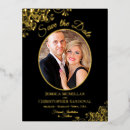 Search for foil invitations Black and gold