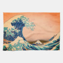 Search for japanese tea towels Great wave off kanagawa