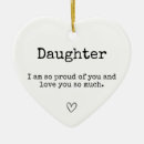 Search for proud heart christmas tree decorations Daughter