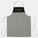 Search for black and white diamond pattern aprons Geometric