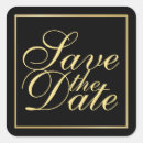 Search for gold foil save the date stickers Black