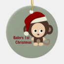 Search for cute monkeys christmas tree decorations Cartoon monkey