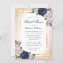 Search for navy and blush bridal shower invitations Pink