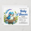 Search for nesting baby boy shower invitations Watercolor