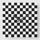 Search for black and white checkered clocks Squares