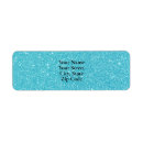 Search for teal glitter return address labels Elegant