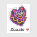 Search for girly skull stickers Black
