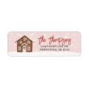 Search for gingerbread return address labels Pink