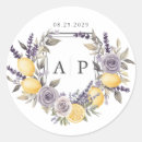Search for monogram floral wedding stickers Crest