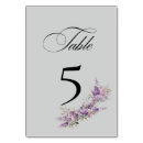 Search for wedding table cards Lilac