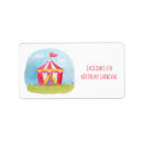 Search for carnival birthday return address labels Circus
