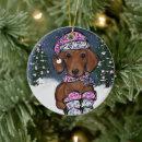 Search for long haired dachshund christmas tree decorations Doxie
