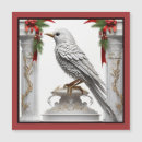 Search for bird christmas cards Red and white