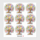 Search for girls womans birthday party stickers Flowers