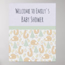 Search for woodland creatures baby shower posters Forest animals