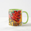 Search for green and orange mugs Leaves