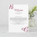Search for welcome letter weddings Script