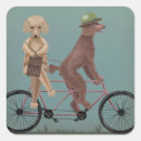 Search for tandem stickers Dogs on bicycles