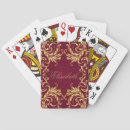 Search for damask playing cards Red