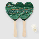 Search for heart shaped hand fans Green