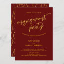 Search for burgundy and gold engagement party invitations Modern