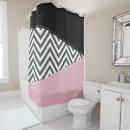 Search for pink chevron shower curtains Geometric pattern