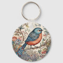 Search for vintage fabric key rings Bird