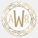 Search for gold initial stickers Decorative