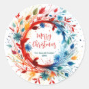 Search for christmas wreath stickers Botanical