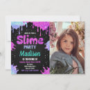 Search for glitter slime invitations Modern girly trend