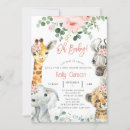 Search for safari baby girl shower invitations Cute safari animals