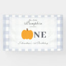 Search for pumpkin birthday banners Blue