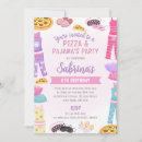 Search for pizza and pajama party invitations For kids