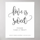 Search for love is sweet sign posters Black and white
