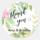 Search for pink flowers wedding stickers Watercolor