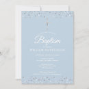 Search for blue and silver christening invitations Elegant