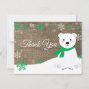 Search for polar bear thank you cards Winter onederland