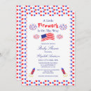 Search for fireworks baby shower invitations Patriotic