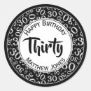 Search for 30th birthday celebration stickers Thirty